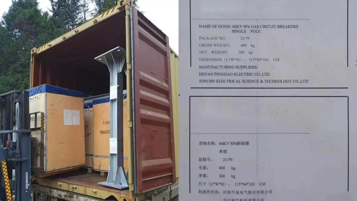 JONCHN Group and Pinggao Electric Export to Africa by Sea